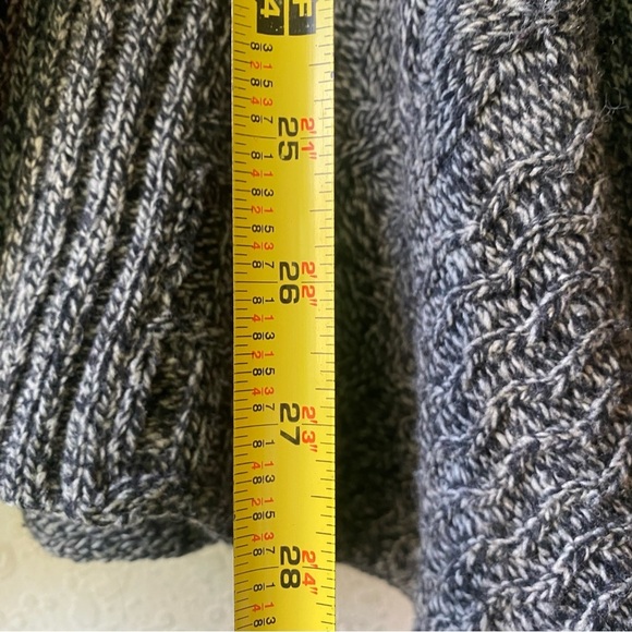 Anthropologie Bird on Wire Charcoal Gray High Low Open Front Wool Cardigan SZ M - Picture 5 of 10